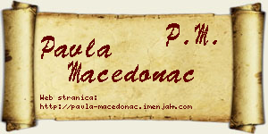 Pavla Macedonac vizit kartica